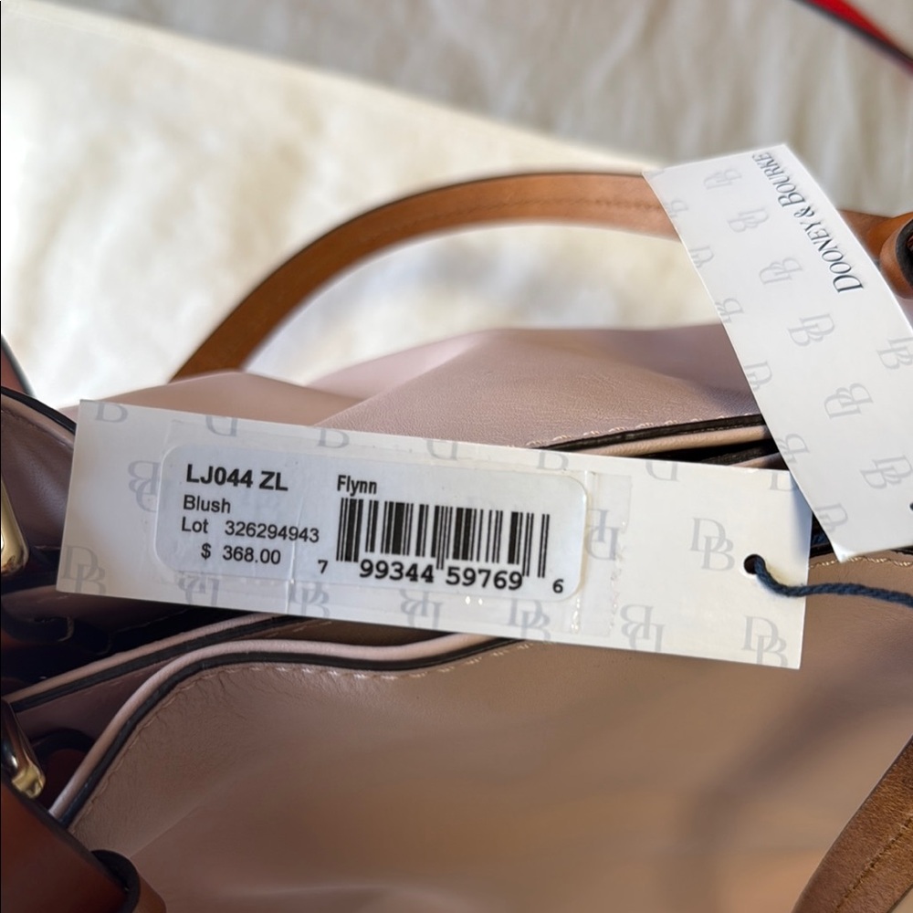 Dooney & Bourke Flynn Leather Tote Bag in Blush color - Picture 7 of 11